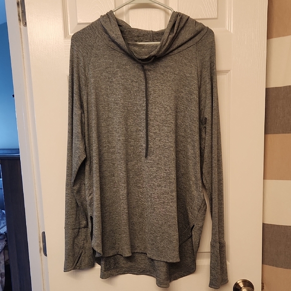 Athleta Uptempo Hoodie Heather Long Sleeve Shirt - Picture 1 of 4